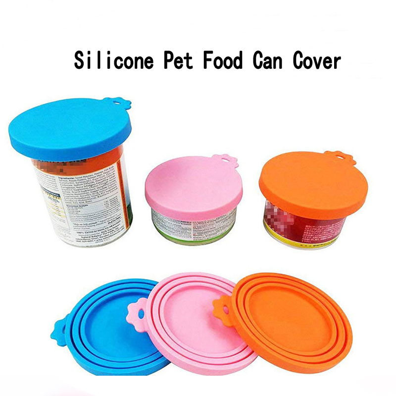 실리콘 음식 항아리 뚜껑, 개와 고양이 음식을위한 보편적 인 BPA 무료 실리콘 항아리 뚜껑, 애완 동물 사료 보존 덮개, 하나의 항아리 뚜껑에 가장 적합한 대부분의 표준 크기 개와 고양이 음식