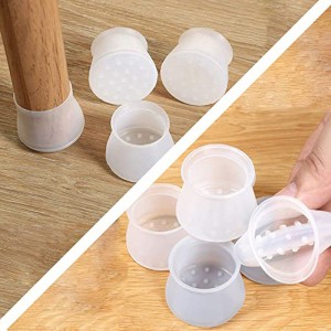 실리콘 의자 다리 바닥 보호기, 의자 다리 커버 나무 바닥 식탁 의자 다리 보호기 탄력적 가구 의자 다리 커버 비 슬립 스크래치 소음